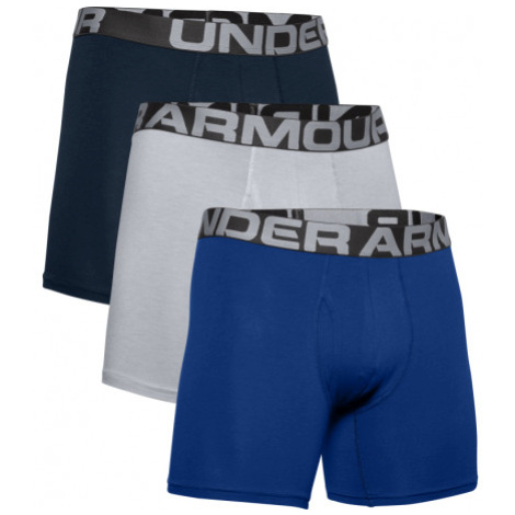 Pánske boxerky UNDER ARMOUR 3 PACK-UA Charged Cotton 6in-BLU