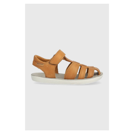 Detské semišové sandále Shoo Pom hnedá farba