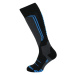BLIZZARD-Allround wool ski socks junior,black/anthracite/blue Čierna