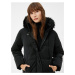 Koton Puffer Coat Hooded Faux Für Detail Zippered Pocket