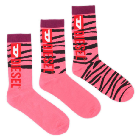 Ponožky Diesel Skm-Ray-Threepack Socks Ružová