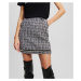 Sukňa Karl Lagerfeld Pearl Embellished Boucle Skirt Black/White/Silver