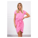 Tied dress with clutch bottom pink