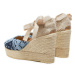 Manebi Espadrilky Yucatan Wedge Espadrilles G 0.4 WV Modrá