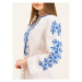 Tory Burch Plážové šaty Embroidered Linen Dress 54804 Biela Regular Fit