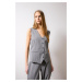 DEFACTO Long Fit Blazer Vest