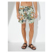 Koton Marine Shorts with Leaf Print. A drawstring waist with pockets.