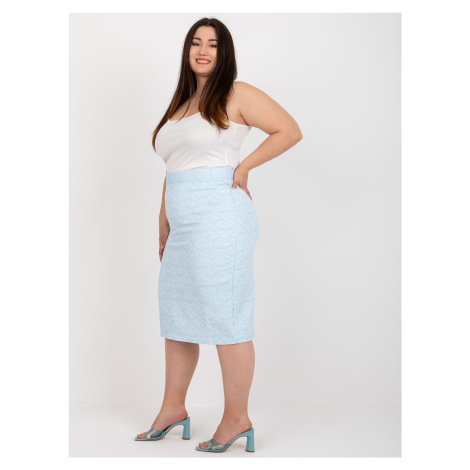 Light blue evening skirt of larger size