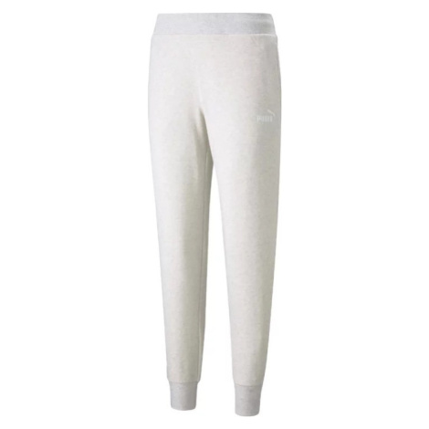 BIELE TEPLÁKY PUMA ESSENTIAL LOGO PANTS 586841-02