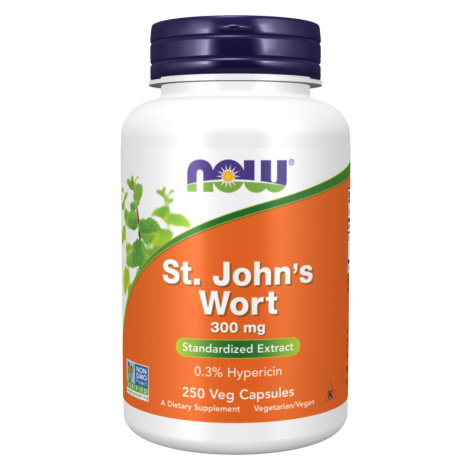 NOW® Foods NOW St. John's Wort (Třezalka tečkovaná), 300 mg, 250 rostlinných kapslí