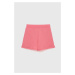 Detské krátke nohavice Guess ružová farba, s nášivkou, nastaviteľný pás