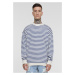 Men's Striped Crewneck Sweatshirt - White Sand/Blue