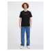 Čierne pánske tričko Calvin Klein Jeans Mirrored CK Logo Tee