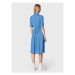 Morgan Košeľové šaty 222-RANISA Modrá Regular Fit