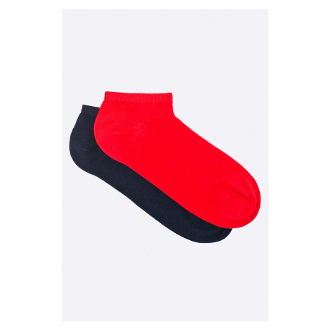 Ponožky Tommy Hilfiger 2-pak dámske, červená farba, 343024001,