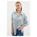 Bigdart 3964 Lightly Flowing Satin Shirt - E. Blue