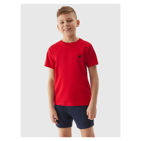 Boys' Plain T-Shirt 4F - Red