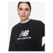New Balance Mikina Essentials Stacked Logo WT31532 Čierna Relaxed Fit