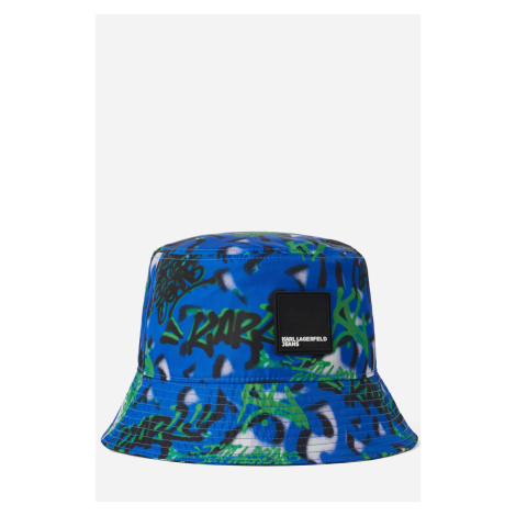 Klobúk Karl Lagerfeld Jeans Grafitti Buckethat Blue