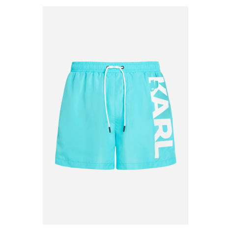 Plavky Karl Lagerfeld Karl Logo Short Boardshorts Blue Curacao