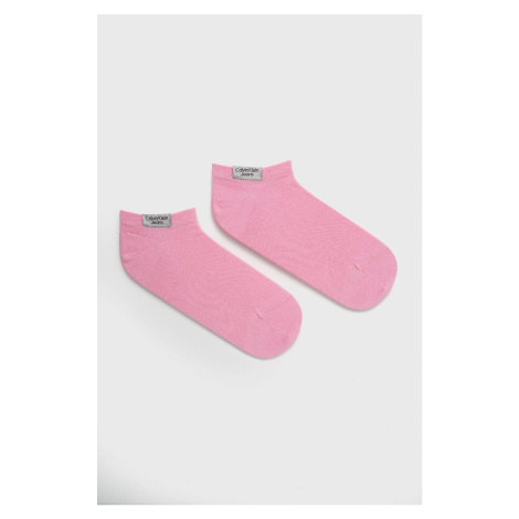 Ponožky Calvin Klein Jeans dámske, ružová farba, 701218749