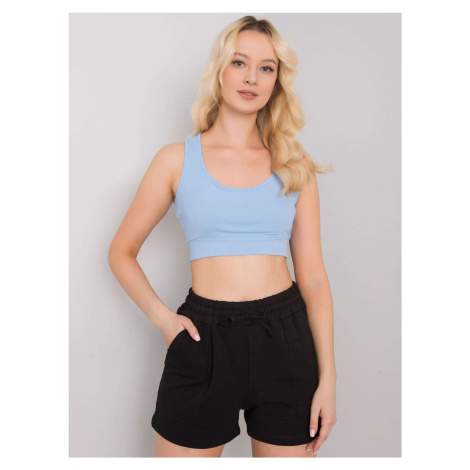 RUE PARIS Light blue crop