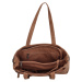 Beagles dámska taška shoperka Malaga s dekoratívnym popruhom - hnedá - 7,6 L