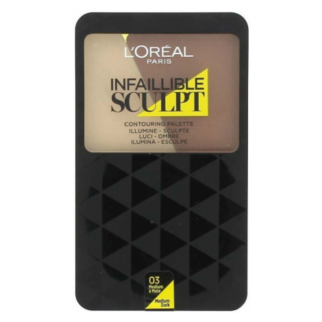 L'oréal  Infallible Sculpt Contouring Palette - 03 Médium à Mate  Rozjasňovače Béžová