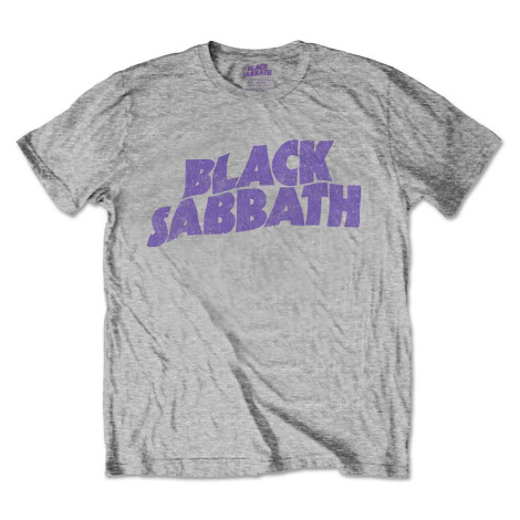 Black Sabbath tričko Wavy Logo Šedá