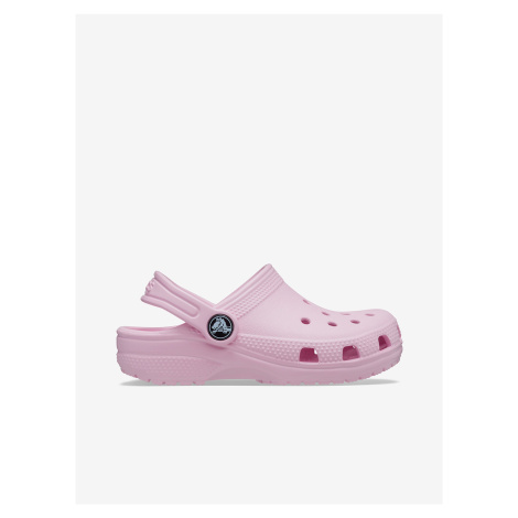 Svetloružové dievčenské papuče Crocs