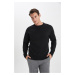 DEFACTO Relax Fit Crew Neck Premium Sweater