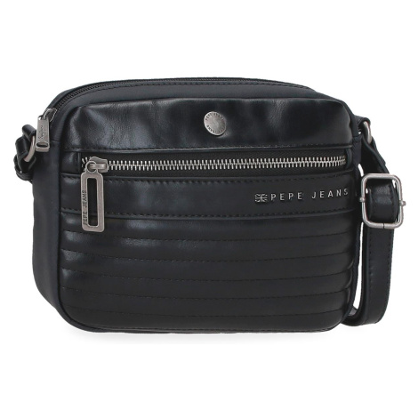 Dámska crossbody tašky Pepe Jeans Biker - čierna 21cm