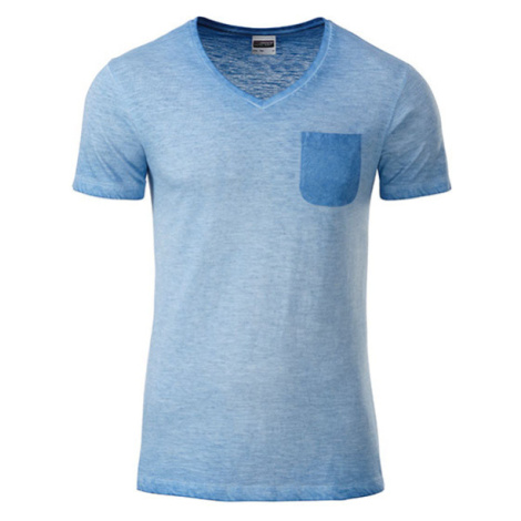 James&amp;Nicholson Pánske bavlnené tričko JN8016 Horizon Blue
