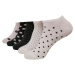 No Show Socks Dots 5-Pack White/Black