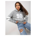 Sivá športová mikina "90" -EM-BL-L3887.16-grey