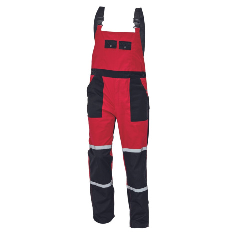 Cerva Tayra Pánske pracovné nohavice s trakmi 03020116 červená