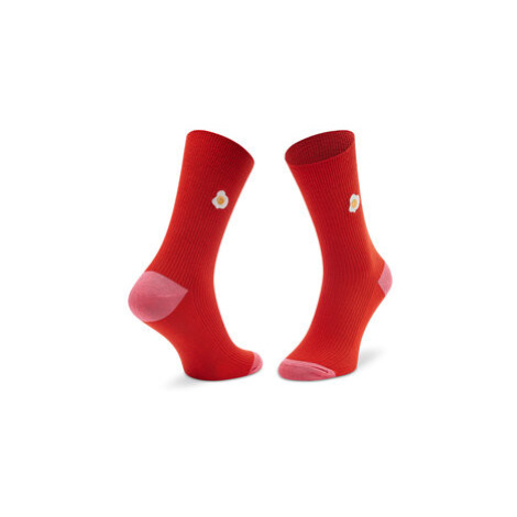 Happy Socks Ponožky Vysoké Unisex REEGG01-4300 Červená