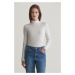 ROLÁK GANT SLIM RIB TURTLENECK EGGSHELL