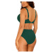 Dámske dvojdielne plavky New Trends 17 S995D1-7 tm. zelené - Self