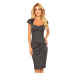 Women's midi dress with a neckline Numoco