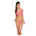 Sexi bikiny s reťazovými popruhmi NEONPINK