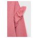 Detská mikina GAP ružová farba, jednofarebná
