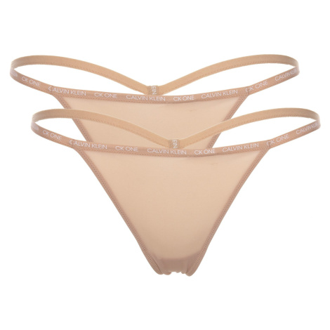 Dámská tanga 2 pack béžová béžová M model 15629279 - Calvin Klein