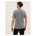 Tričko ku krku z čistej bavlny Marks & Spencer šedá