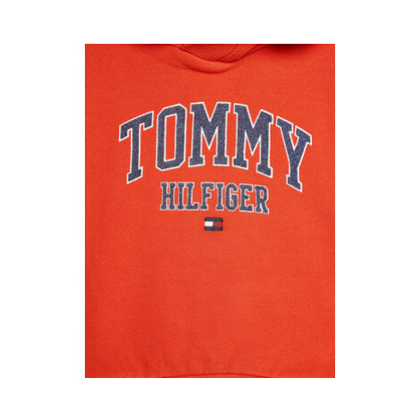 Tommy Hilfiger Mikina Essential Varsity KG0KG05676 M Červená Regular Fit