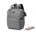Prebalovací batoh na kočík Kono s USB portom - sivý - 16L