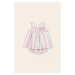 Detské bavlnené šaty Mayoral Newborn ružová farba, mini, áčkový strih