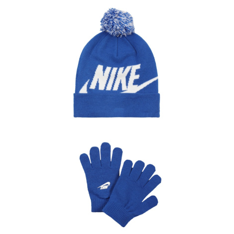 Nike Sportswear Set 'Mütze & Handschuhe'  kráľovská modrá / biela