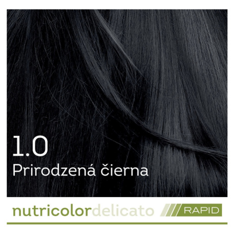 BIOKAP Nutricolor Delicato RAPID Farba na vlasy Prirodzená čierna 1.0 - BIOKAP