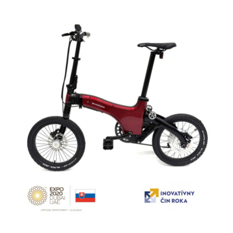 Skladací elektrobicykel SHARVAN e-SHARVAN - black red metalic